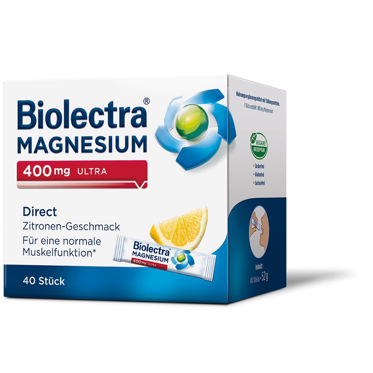 BIOLECTRA Magnesium 400 mg ultra Direct Zitrone