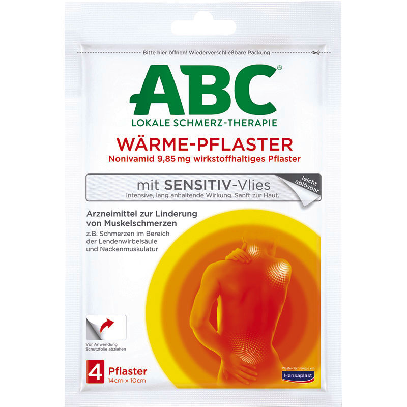 ABC Wrme-Pflaster sensitive Hansaplast med 10x14