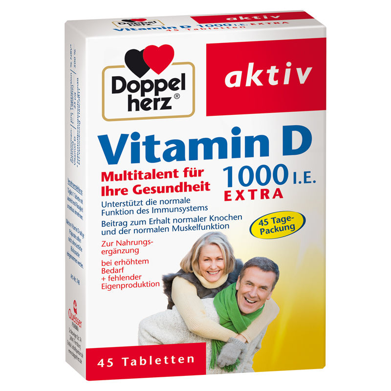 DOPPELHERZ Vitamin D3 1000 I.E. EXTRA Tabletten