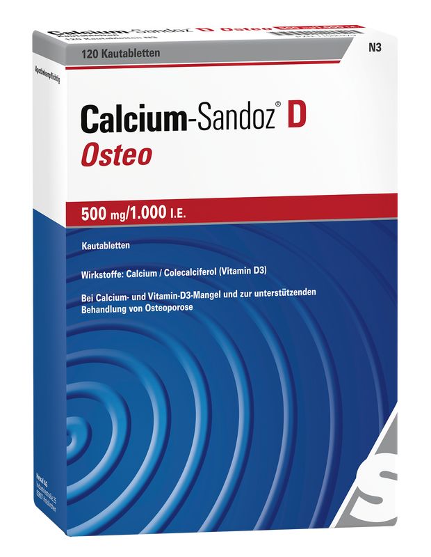 CALCIUM SANDOZ D Osteo 500 mg/1.000 I.E. Kautabl.