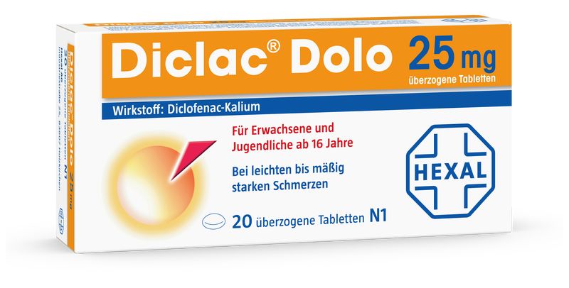 DICLAC Dolo 25 mg berzogene Tabletten