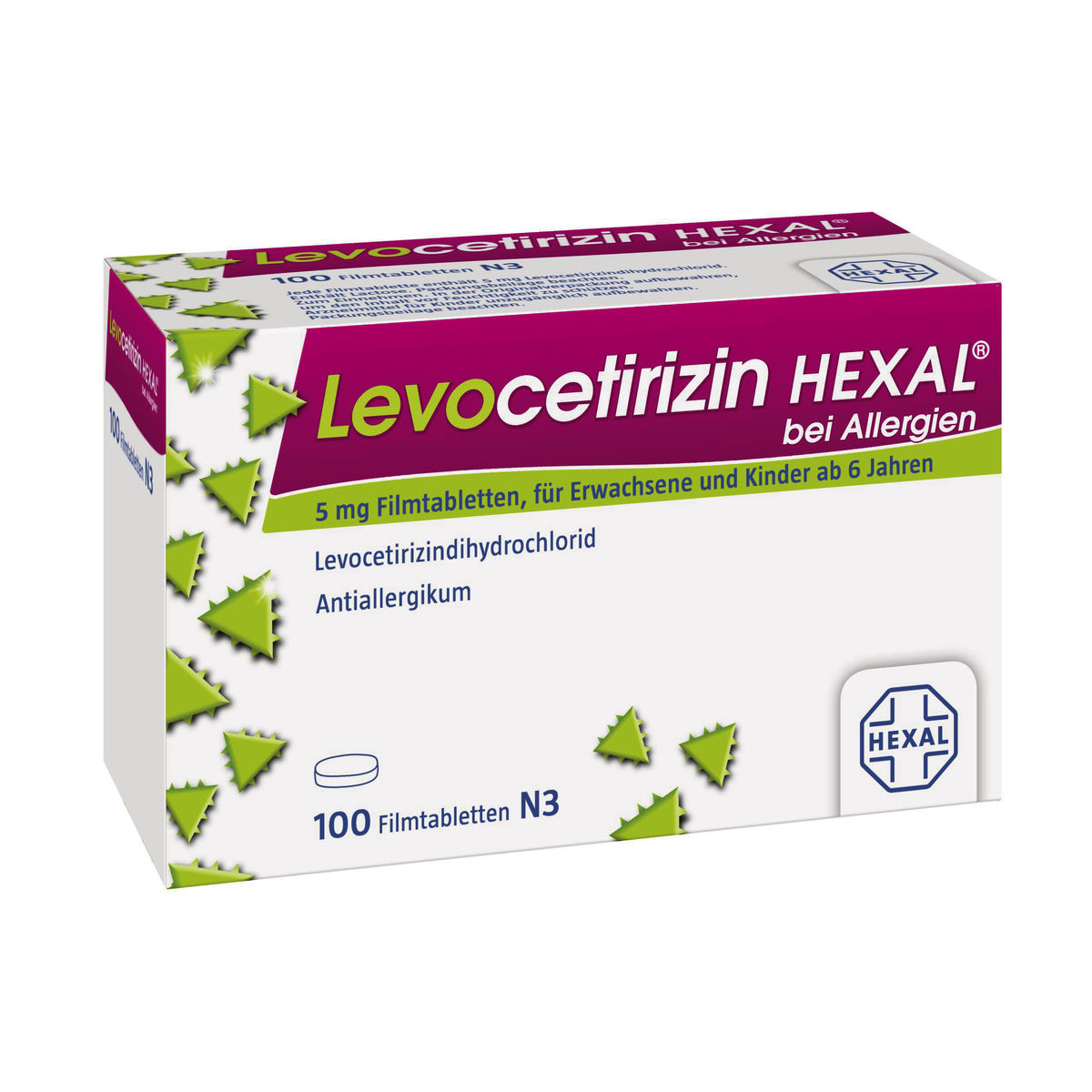 LEVOCETIRIZIN HEXAL bei Allergien 5 mg Filmtabl.