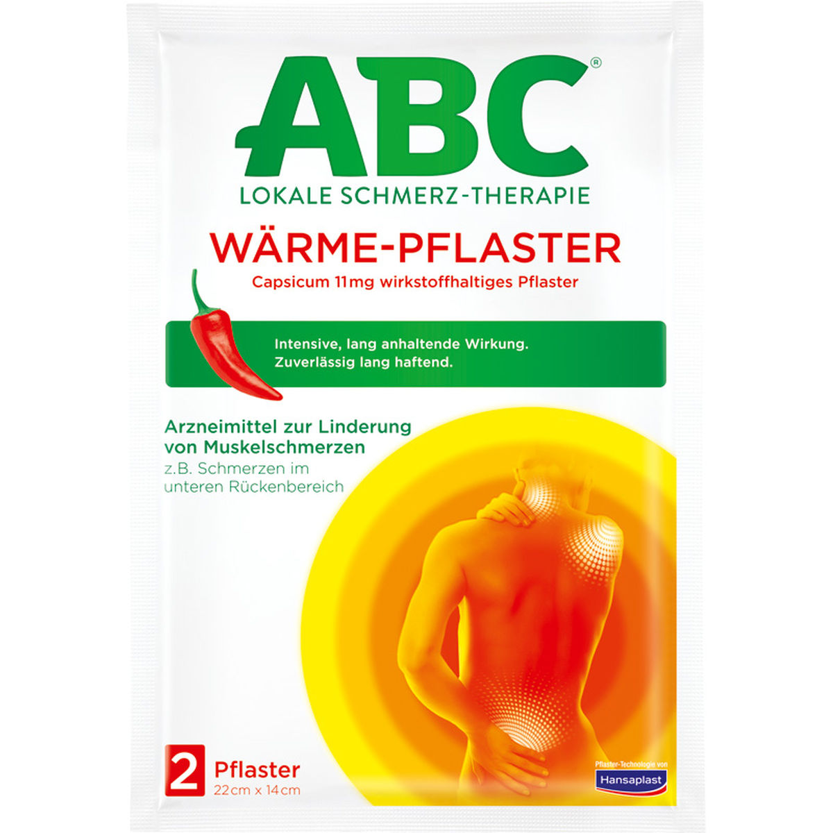 ABC Wrme-Pflaster Capsicum Hansaplast med 14x22