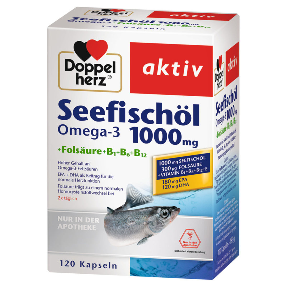 DOPPELHERZ Seefischl Omega-3 1.000 mg+Fols.Kaps.