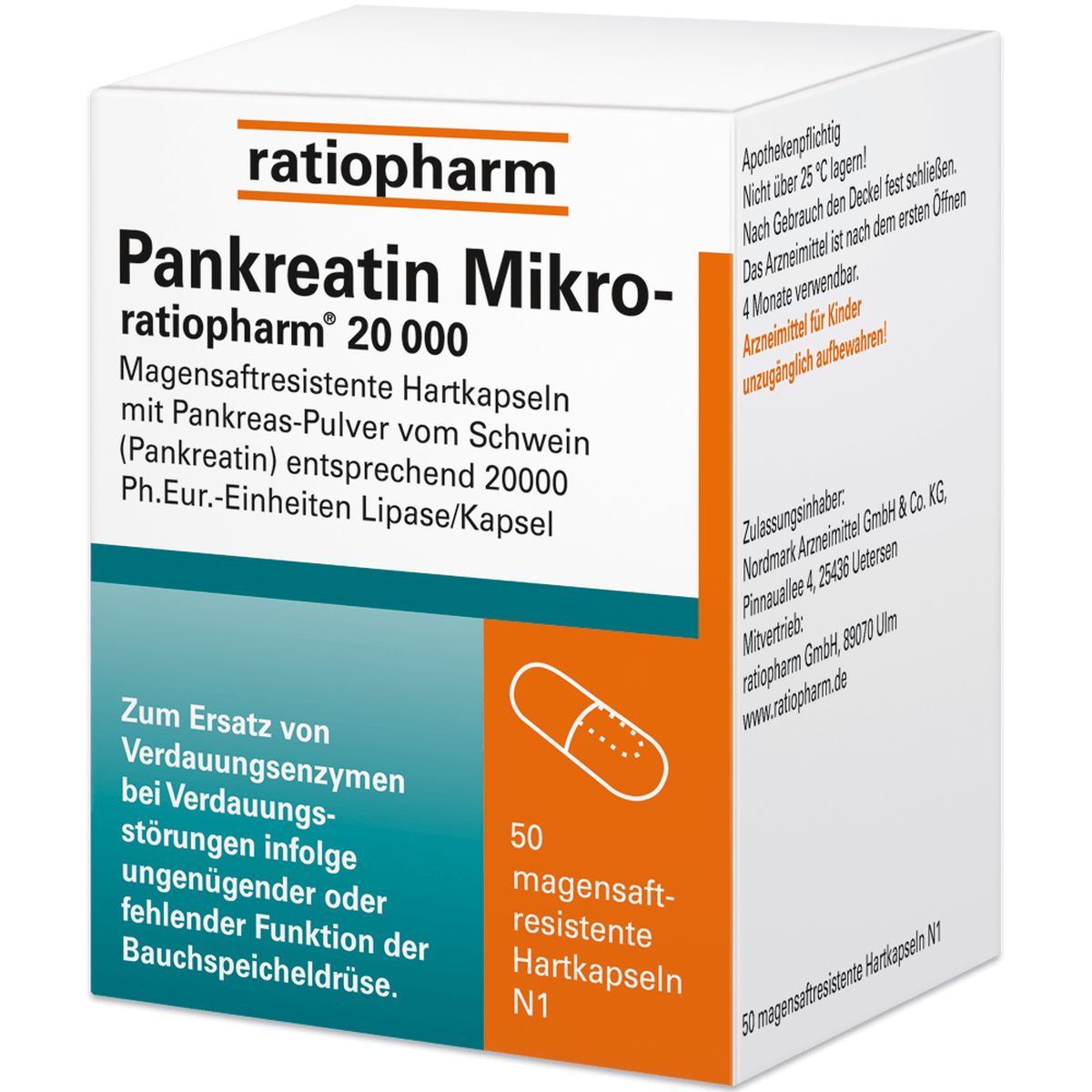 PANKREATIN Mikro-ratio.20.000 magensaftr.Hartkaps.