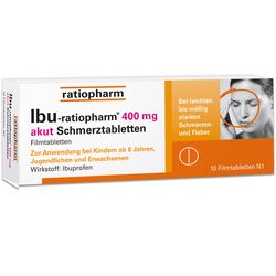 IBU-RATIOPHARM 400 mg akut Schmerztbl.Filmtabl.