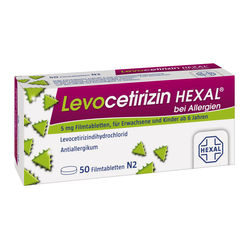 LEVOCETIRIZIN HEXAL bei Allergien 5 mg Filmtabl.