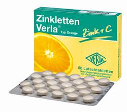 ZINKLETTEN Verla Orange Lutschtabletten