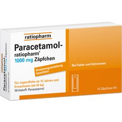 PARACETAMOL-ratiopharm 1.000 mg Zpfchen