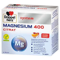 DOPPELHERZ Magnesium 400 Citrat system Granulat