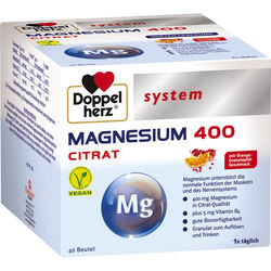 DOPPELHERZ Magnesium 400 Citrat system Granulat