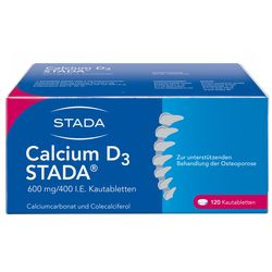 CALCIUM D3 STADA 600 mg/400 I.E. Kautabletten