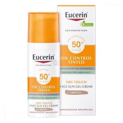 EUCERIN Sun Oil Control tinted Creme LSF 50+ mitt.