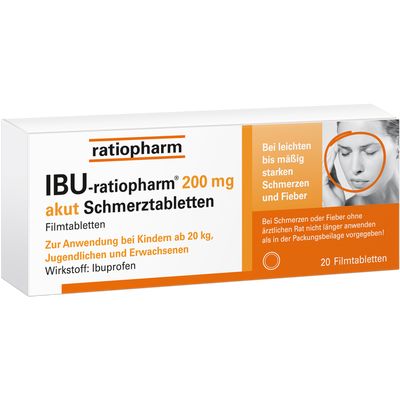 IBU-RATIOPHARM 200 mg akut Schmerztbl.Filmtabl.