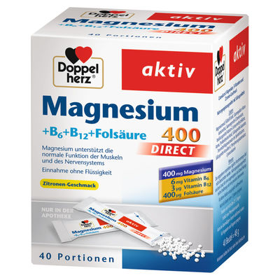 DOPPELHERZ Magnesium+B Vitamine DIRECT Pellets