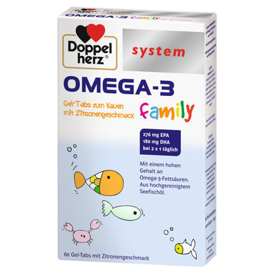 DOPPELHERZ Omega-3 Gel-Tabs family system