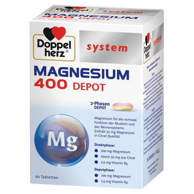 DOPPELHERZ Magnesium 400 Depot system Tabletten