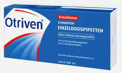 OTRIVEN 0,1% Nasentropfen Einzeldosispipetten