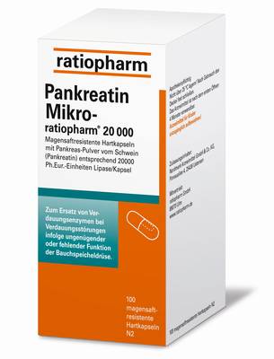 PANKREATIN Mikro-ratio.20.000 magensaftr.Hartkaps.