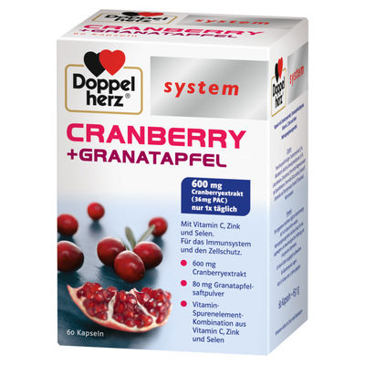 DOPPELHERZ Cranberry+Granatapfel system Kapseln